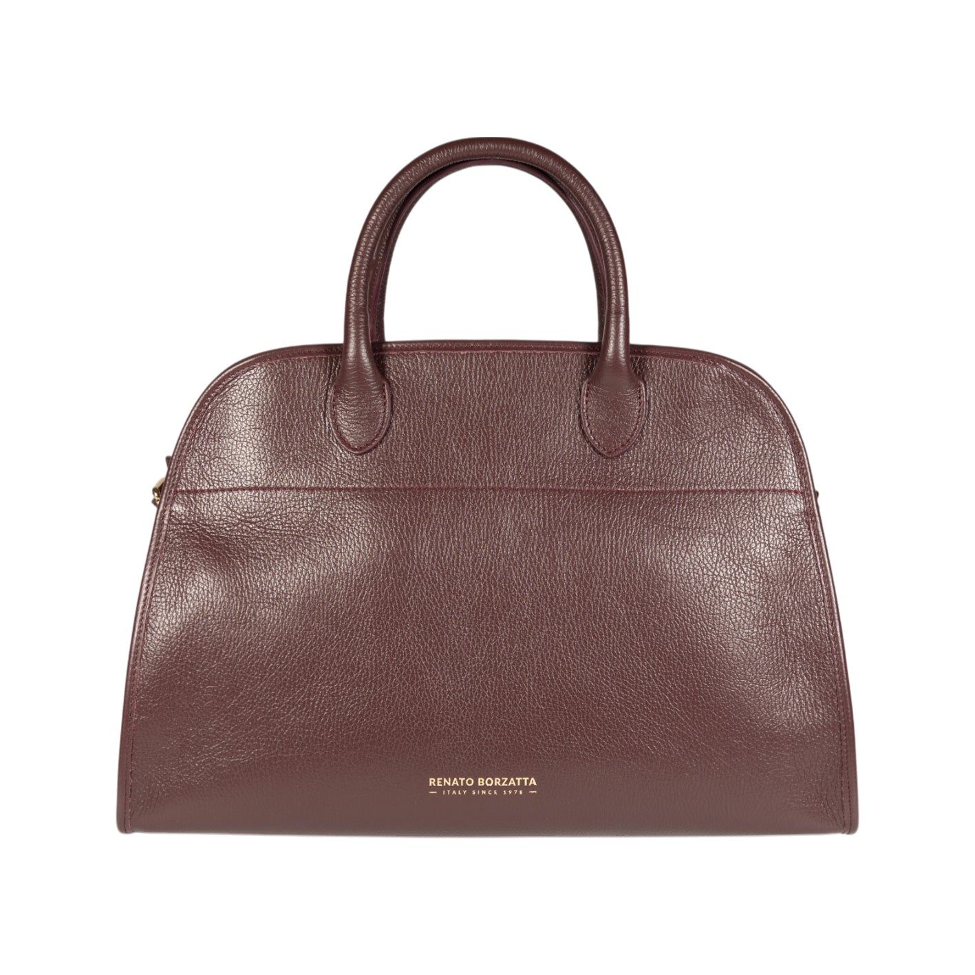 FRIDA Large Italian Leather Handbag — Bordeaux
