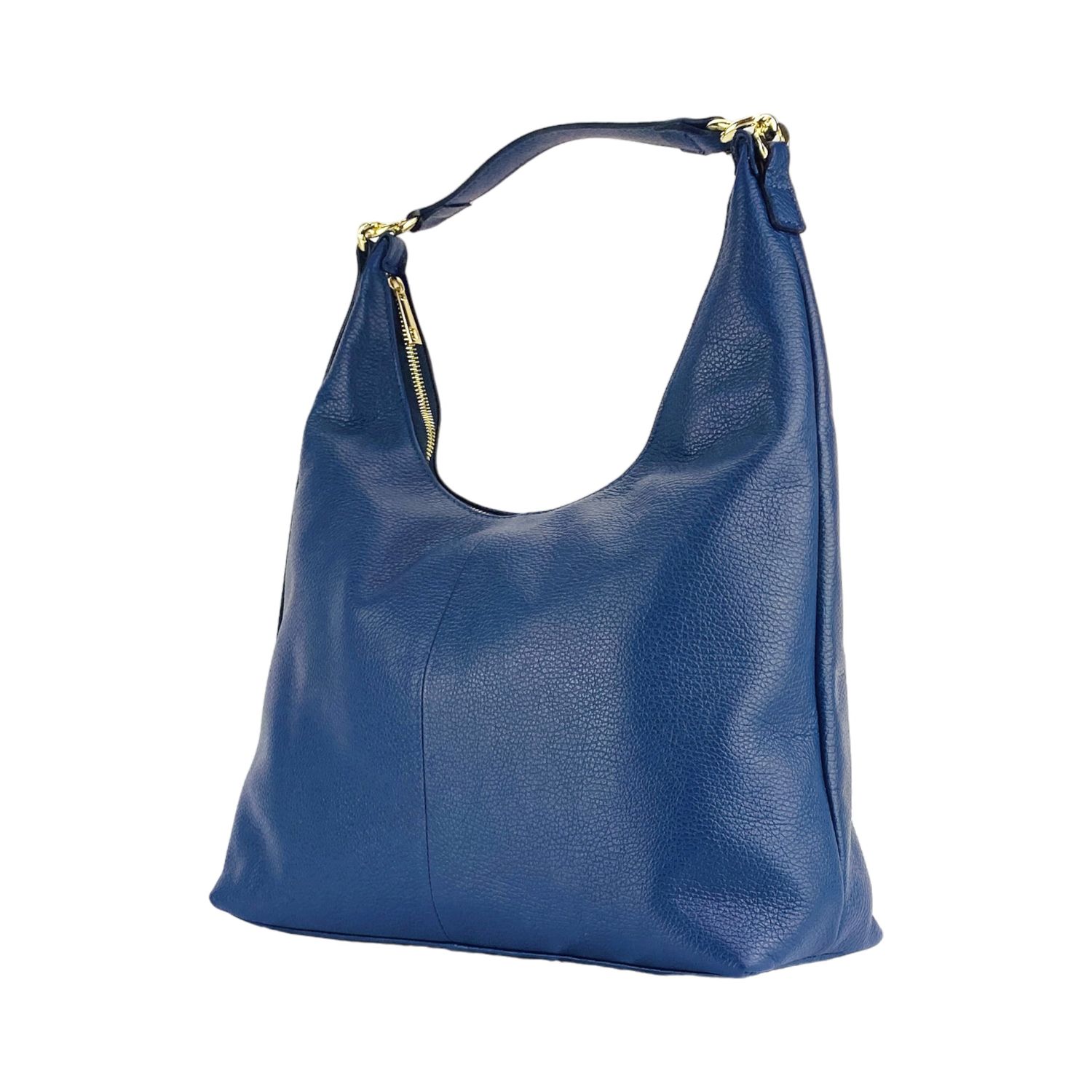 Women's Soft Italian Leather Shoulder Bag — Blue
