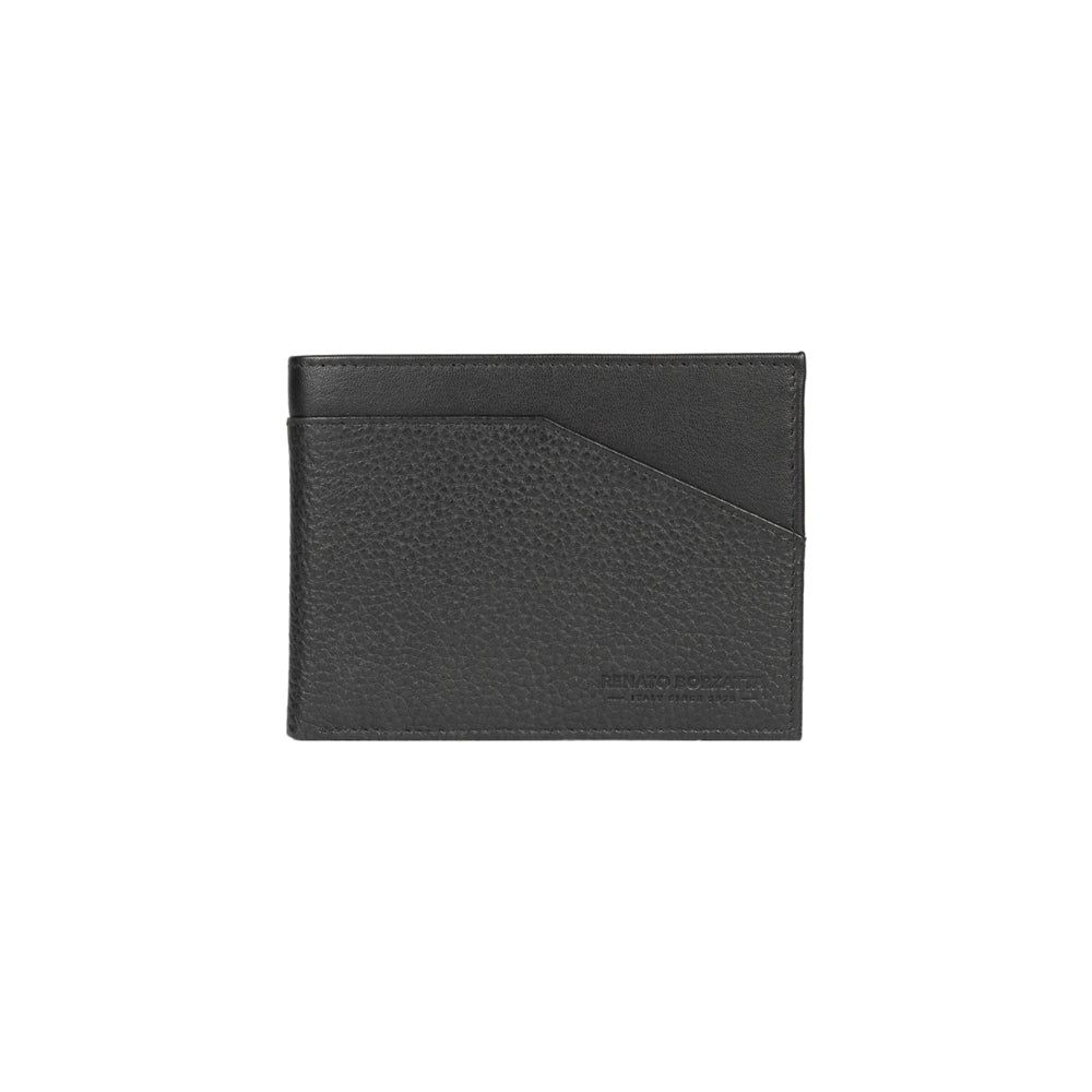 Men's Italian Full-Grain Leather Wallet RFID — Black