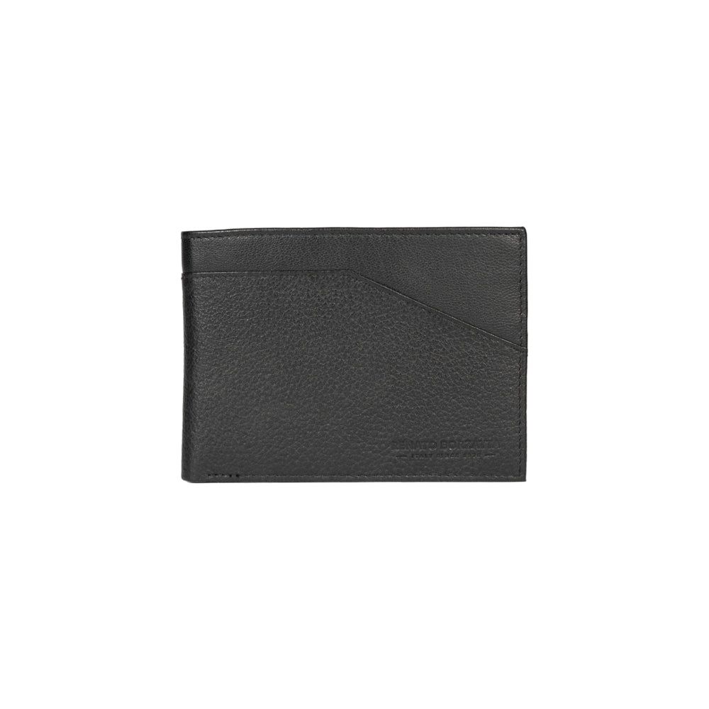 Men's Compact Italian Leather Wallet RFID — Black