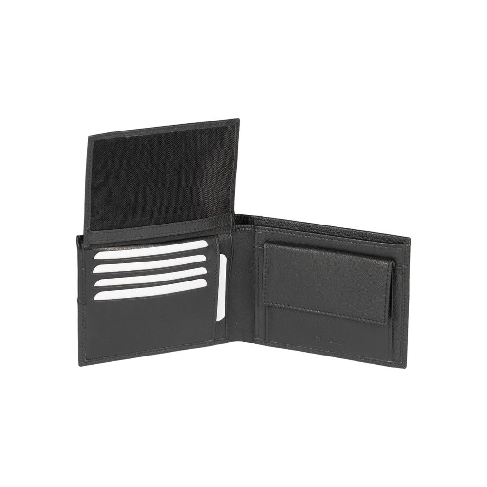 Men's Italian Leather Bifold Wallet — Black
